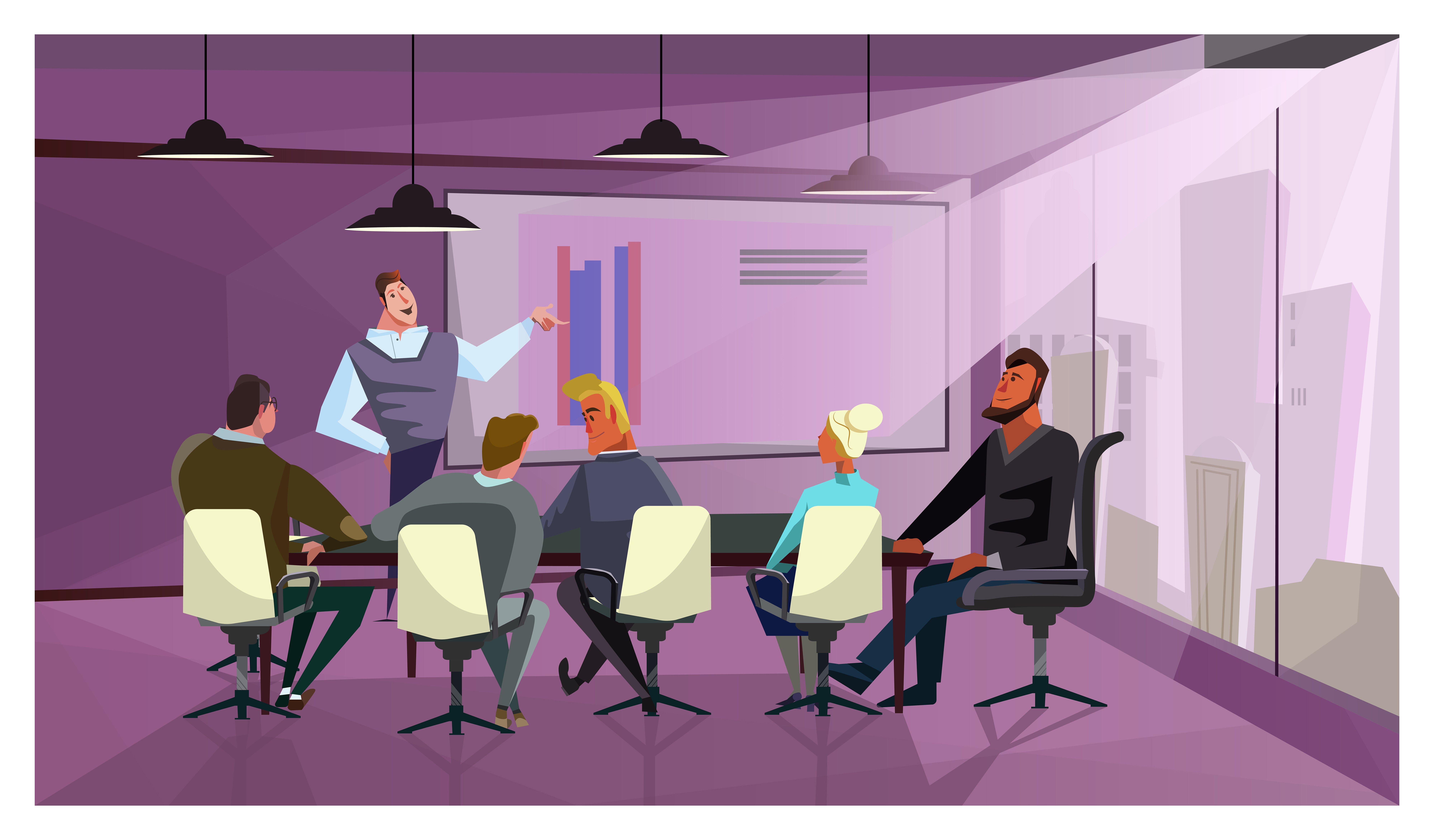 Business people discussing company finances vector illustration whitepaper-writing-service